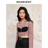 MAXRIENY率性气质格纹长袖西装截短外套早秋上衣(货号:MC88JA569) 商品缩略图2
