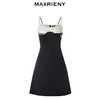 【派对聚会-商场同款】MAXRIENY精致复古风拼接吊带缎面连衣裙(货号:MC85DR053) 商品缩略图4