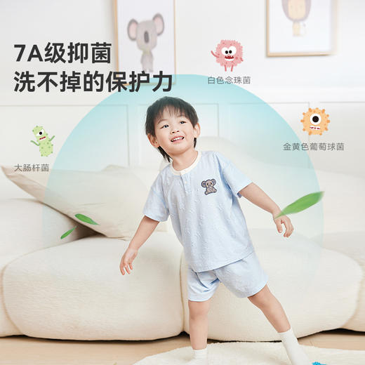 【限时69元套装】ibaby×outlast太空科技恒温抑菌针织小蘑菇家居服短袖短裤套装 商品图2