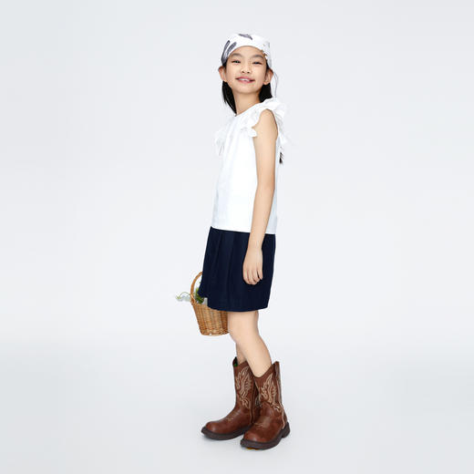 【实体店同款】女童凉感记忆棉圆领短袖T恤新款安奈儿童装AG421807 商品图5