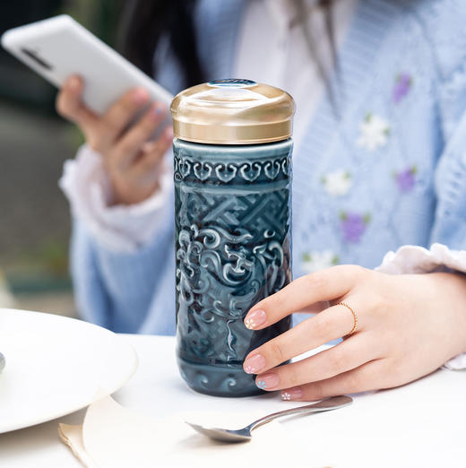 【超值体验】盛世祥龙随身杯 330ml双层 商品图0