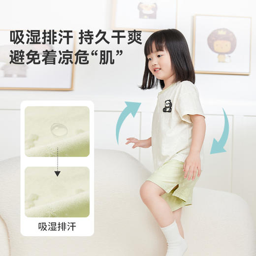 【限时69元套装】ibaby×outlast太空科技恒温抑菌针织小蘑菇家居服短袖短裤套装 商品图3