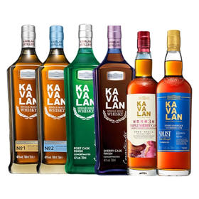 金车噶玛兰威士忌珍选1号2号雪莉桶波特桶波本桶经典台湾洋酒正品