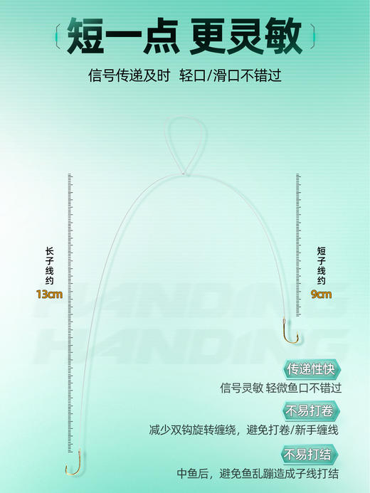 4.9元+160积分兑换 汉鼎战金袖金海夕子线双钩 商品图2
