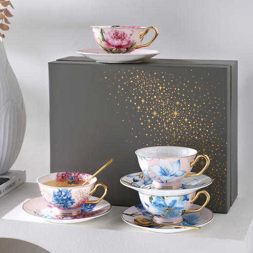 B-NX-03 诺轩 碗形四花色（4杯+4碟套装） 商品图2