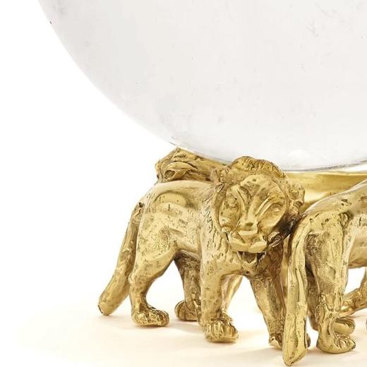 订购6个月到｜Goossens Paris-经典 Lions-天然水晶 三狮水晶球（M）［法国设计师］ 商品图1