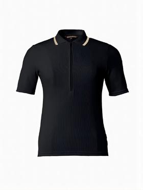 Goldbergh - Cassia Short Sleeve Top - Black - 女装 - Polo衫 - 黑色