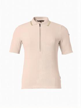 Goldbergh - Cassia Short Sleeve Top - White Sand - 女装 - Polo衫 - 卡其色