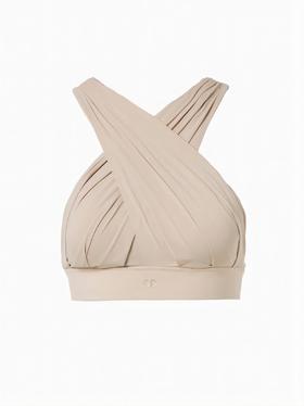 Goldbergh - Drape Bra - 7473 White Sand - White Sand - 女装 - 胸衣 - 卡其色