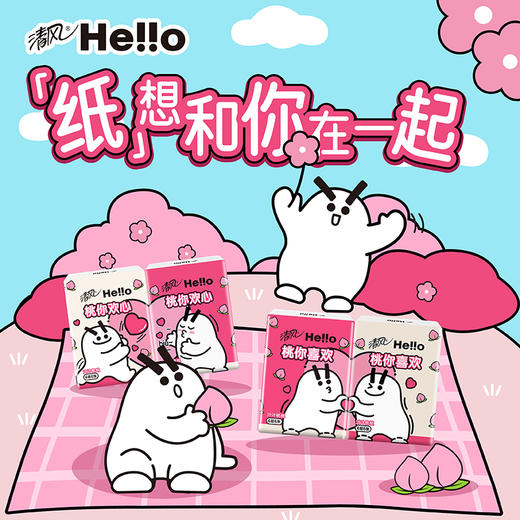 【官方自营】清风Hello超迷你4层6张24包有香印花纸手帕 商品图2