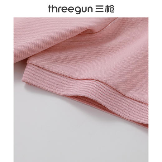 Threegun三枪 丝柔棉珠地翻领短袖女衫-10512A011 商品图7