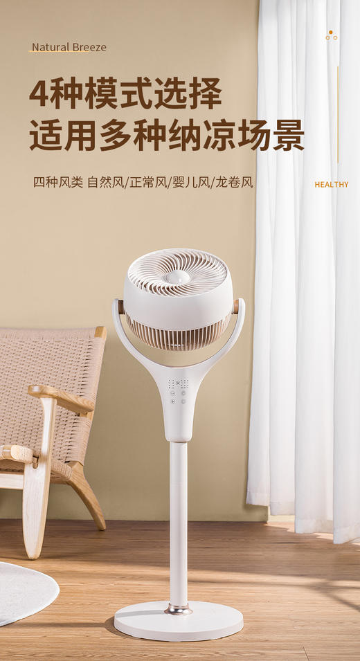 3D智能摇头台地两用空气循环扇 商品图6