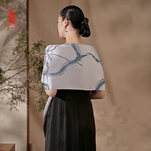 SAINTJOY/上久楷 女士宋锦双面长巾 围巾 疏影 SCS19004 商品图5