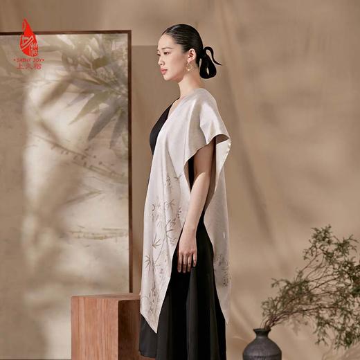SAINTJOY/上久楷 女士宋锦双面长巾 围巾 云芝  SJ16006 商品图4