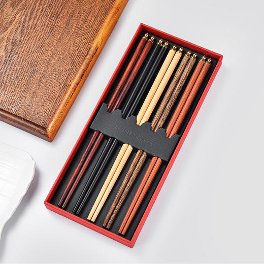 E-JE-1601 福禄木筷子5双装 （5色木） 商品图2