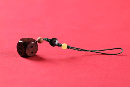 GJXJ0086°印度小叶紫檀骰子挂件 商品图3