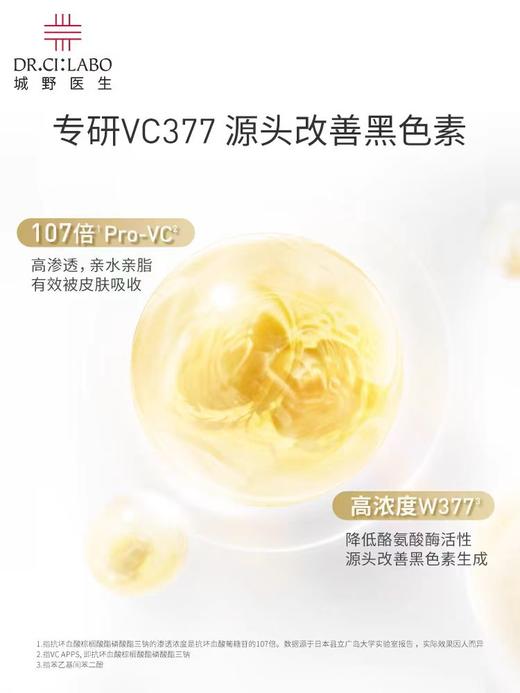 【门店直发】城野医生VC377美白淡斑精华液18g 商品图1