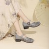 西村名物2024年夏季新款新中式风冲孔舒适透气玛丽珍单鞋洞洞鞋X24AH14011 商品缩略图2