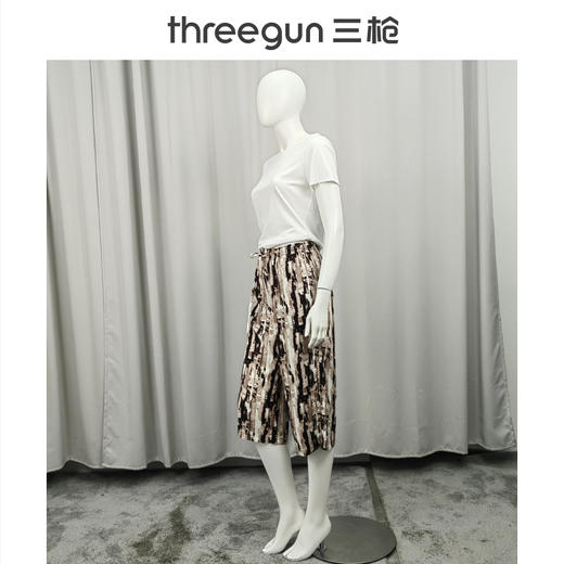 Threegun三枪 垂棉印花女中裤-61306B011 商品图10