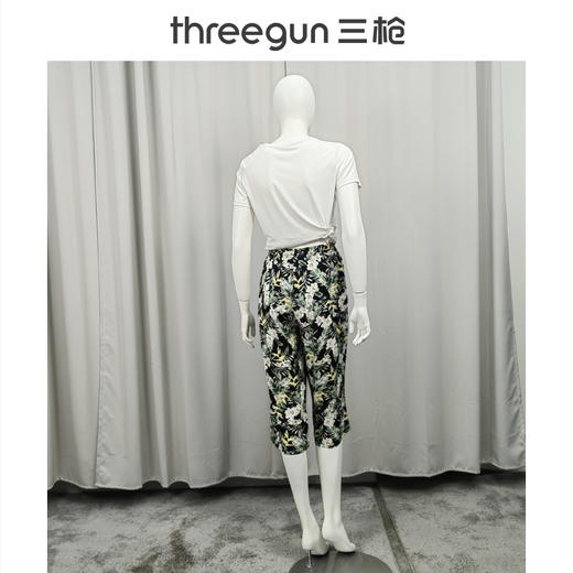 Threegun三枪 垂棉印花女中裤-61306B011 商品图8