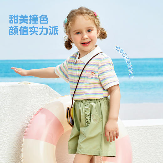 【90-120】【精典泰迪】女童花边短袖polo衫夏季短袖t恤 商品图3