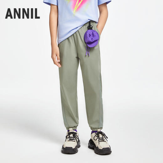 男女童全腰梭织长裤防蚊裤夏季新款安奈儿童装EM426183 商品图1