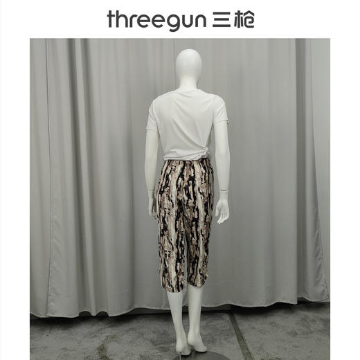 Threegun三枪 垂棉印花女中裤-61306B011 商品图11