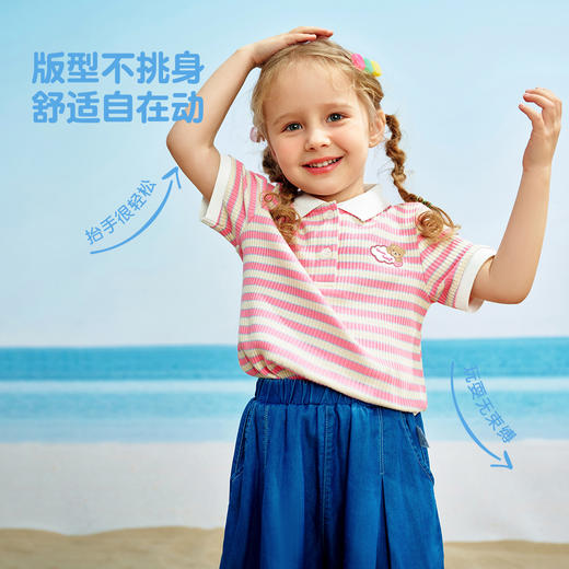 【90-120】【精典泰迪】女童花边短袖polo衫夏季短袖t恤 商品图2