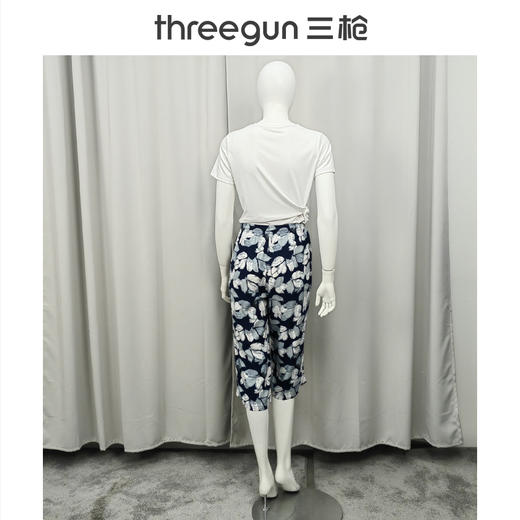Threegun三枪 垂棉印花女中裤-61306B011 商品图2