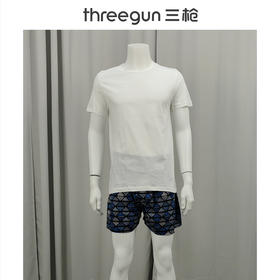 Threegun三枪 有机棉圆领短袖男衫-22865A111