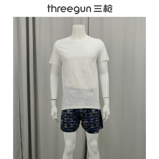 Threegun三枪 有机棉圆领短袖男衫-22865A111 商品图0