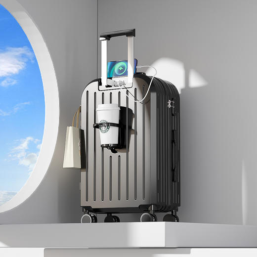 「多功能款！糖果色行李箱」新款拉杆箱行李箱女高颜值结实耐用密码箱子男女学生旅行箱包 商品图2