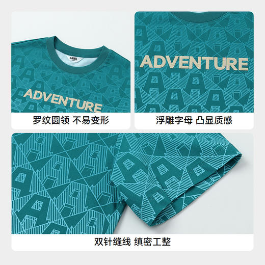 【实体店同款】男童舒弹宽松圆领短袖上衣衫新款安奈儿童装AB421748 商品图4