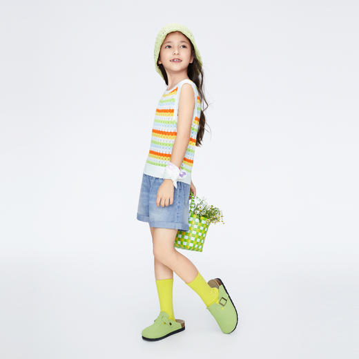 【实体店同款】女童全棉牛仔短裤新款安奈儿童装AG426652 商品图5