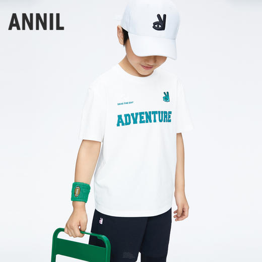 【实体店同款】男童宽松圆领短袖上衣夏季新款安奈儿童装AB421756 商品图2