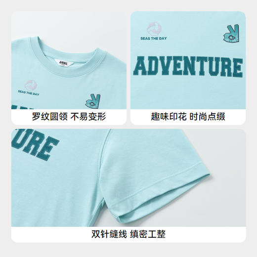 【实体店同款】男童宽松圆领短袖上衣夏季新款安奈儿童装AB421756 商品图4