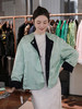 盛唐牡丹 |牛仔配艾绿冠乐绉双面穿外套 商品缩略图3