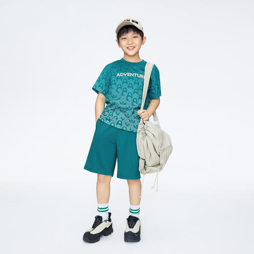 【实体店同款】男童舒弹宽松圆领短袖上衣衫新款安奈儿童装AB421748 商品图3