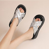 西村名物2024年夏季新款舒适平底外穿交叉绑带凉拖鞋沙滩鞋T24BJ20401 商品缩略图0