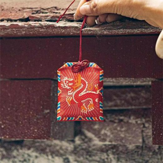 【龙运当头】 平安车挂包挂 含文书檀香粉玛瑙 醍醐原创设计 商品图3