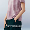 Threegun三枪 彩条冰泉棉圆领短袖女衫-24382A011 商品缩略图7