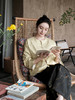 盛唐婧 |真丝花罗彩蝶纷飞提花上衣-黄色 商品缩略图6