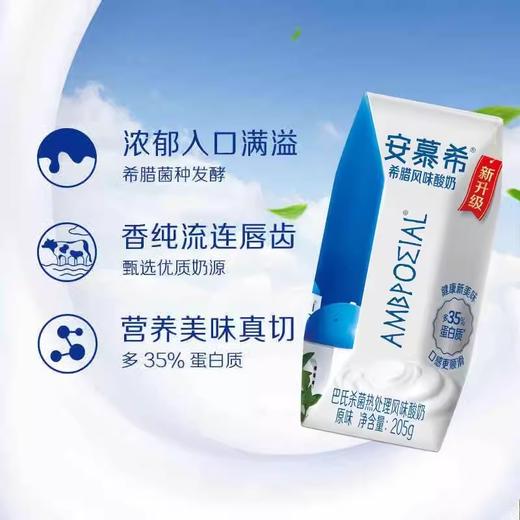 【十堰主城区包邮】安慕希希腊风味酸奶205g*12瓶/箱 商品图1