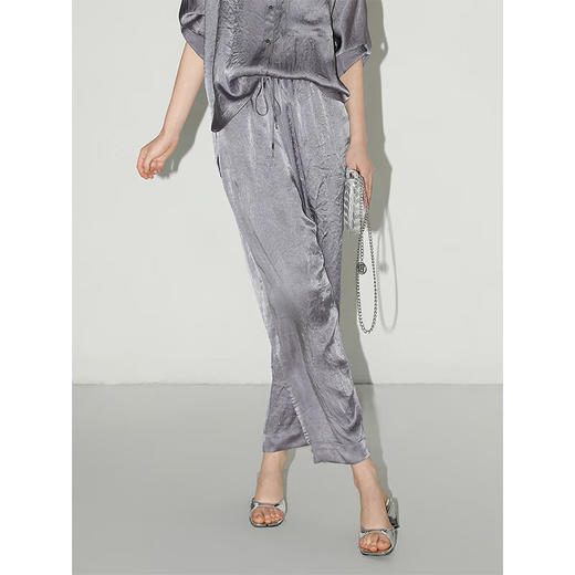 COCOBELLA[100%醋酸]奢感肌理通勤西裤垂坠凉感休闲裤PA0016 商品图0