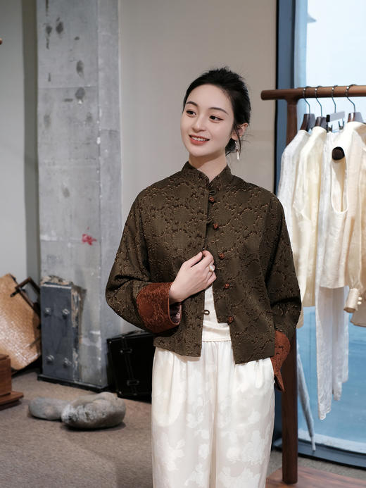 盛唐婧|香云纱剪花工艺经典款外套 商品图0