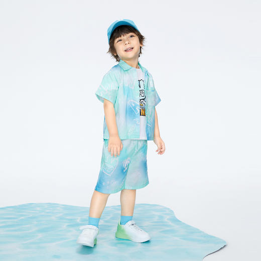 【实体店同款】男童棉麻清凉舒爽中裤裤子夏季新款安奈儿童装XB426574 商品图3