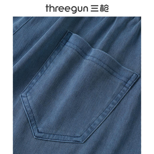 Threegun三枪 牛仔宽松女八分裤-61390B011 商品图4
