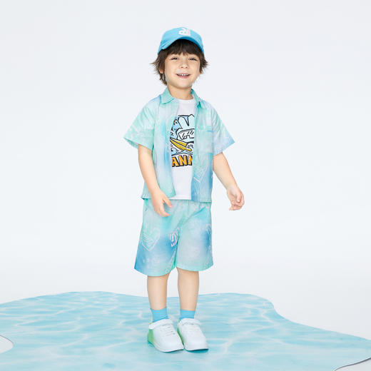 【实体店同款】男童棉麻清凉舒爽中裤裤子夏季新款安奈儿童装XB426574 商品图5