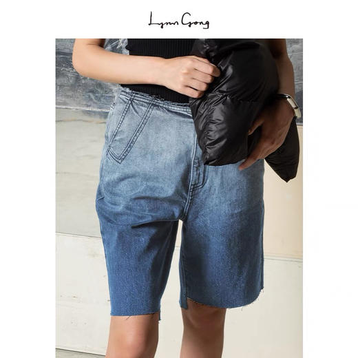 渐变牛仔短裤 商品图0