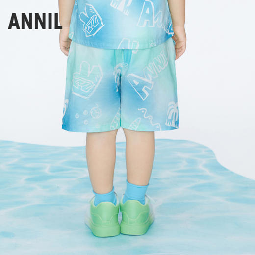 【实体店同款】男童棉麻清凉舒爽中裤裤子夏季新款安奈儿童装XB426574 商品图2